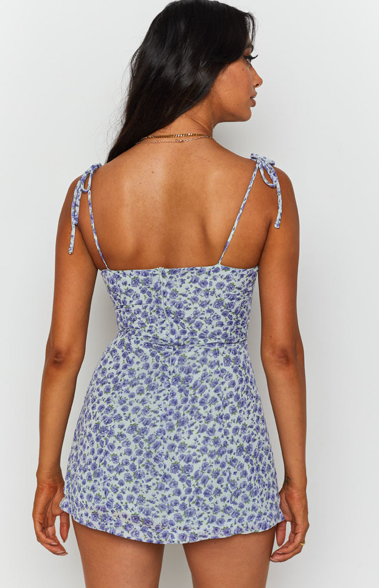 Penny Lane Dress Blue Floral Image
