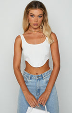 Picasso White Corset Top Image