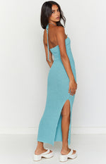Renata Blue Cut Out Midi Dress Image