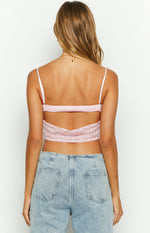 Resist You Pink Lace Bustier Top Image