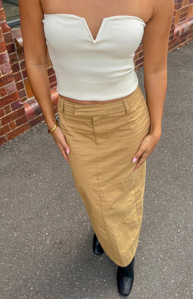 Rue Cream Knit V-Tube Top Image