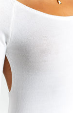 SNDYS Milo White Knit Dress Image