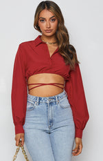 Saddle Up Crop Red Image