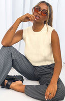 Snoh White Knit Tank