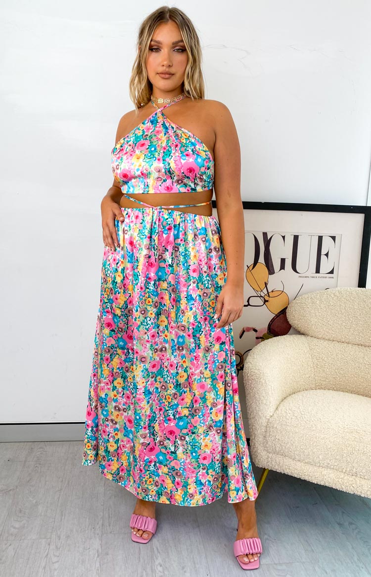 Spring Bouquet Floral Halter Top Image