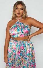 Spring Bouquet Floral Halter Top Image