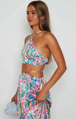 Spring Bouquet Floral Halter Top Image
