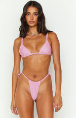 9.0 Swim Sumba Metallic Pink Bikini Top Image