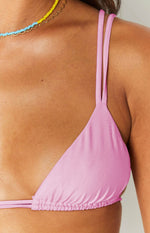 9.0 Swim Sumba Metallic Pink Bikini Top Image