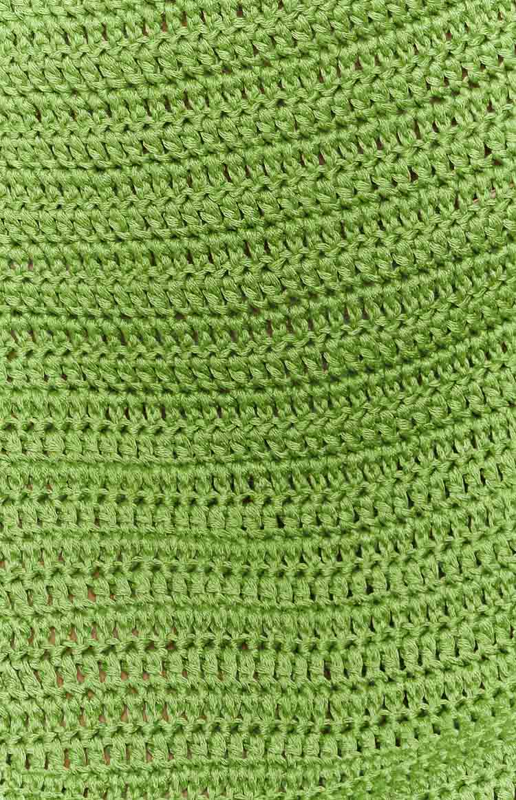 Sunny Green Crochet Mini Skirt Image