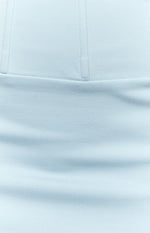 Talisha Baby Blue Corset Waist Mini Skirt Image