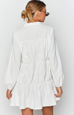 Theodossia Tiered Long Sleeve Dress White Image