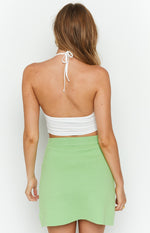 Tina White Halter Crop Top Image
