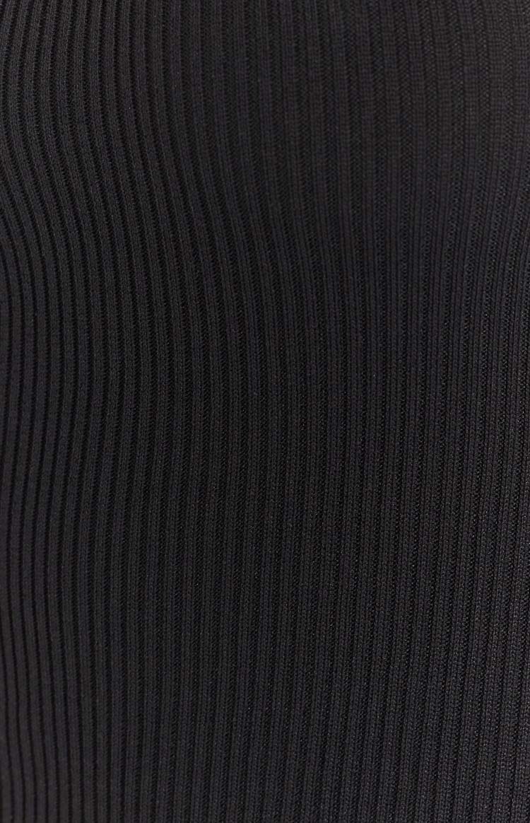 Valencia Strapless Black Midi Lattice Dress Image