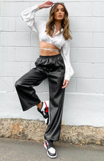Zarah Black PU Pants Image