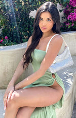 Girls' Night Out Green Midi Dress Image