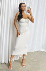 Jessica White Twist Front Midi Dress Image