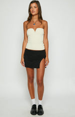 Rue Cream Knit V-Tube Top Image