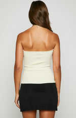 Rue Cream Knit V-Tube Top Image