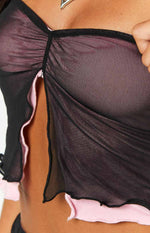 Taytum Black Mesh Tube Top Image