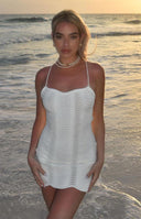 Haisley White Knitted Mini Dress